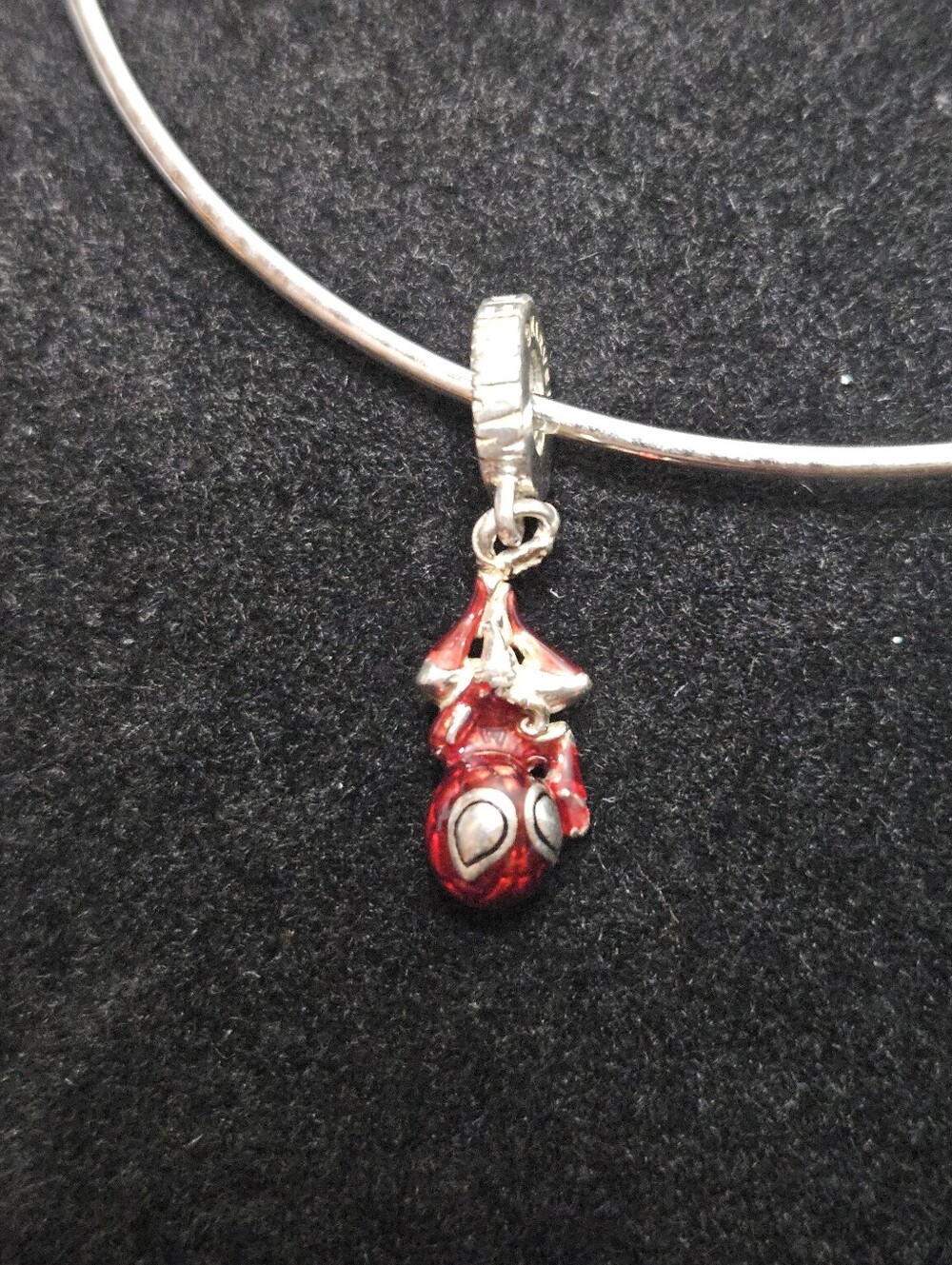 Pandora Authentic Marvel Hanging Spider-Man Charm #792323C01 w/ free spacer